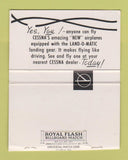 Matchbook Cover - Cessna Airplanes Champs El Paso TX BOBTAIL 40 Strike