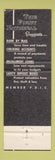 Matchbook Cover - First National Bank Olean Alleghany Portville NY