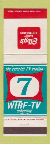 Matchbook Cover - Elby's Restaurant WTRF TV Wheeling WV