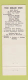 Matchbook Cover - Best Western The Mead Inn Wisconsin Rapids WI