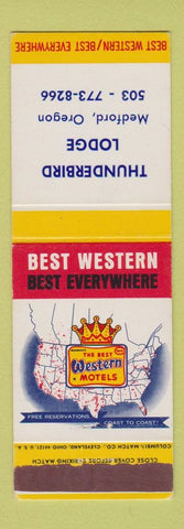 Matchbook Cover - Thunderbird Lodge Medford OR Best Western