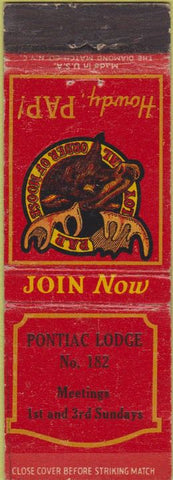 Matchbook Cover - Matchbook Cover Moose Lodge Pontiac MI