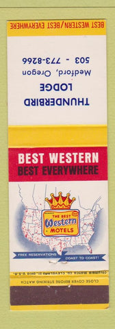 Matchbook Cover - Thunderbird Lodge Medford OR Best Western