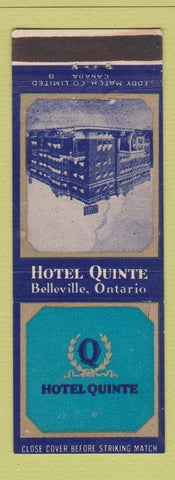 Matchbook Cover - Hotel Quinte Belleville ON