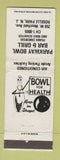 Matchbook Cover - Parkway Bowling Rosell Park NJ WORN