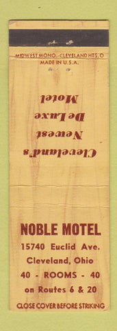 Matchbook Cover - Noble Motel Cleveland OH