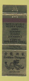 Matchbook Cover - Golden Dragon Chinese Cuyahoga Falls OH