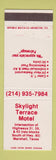 Matchbook Cover - Skylight Terrace Motel Marshall TX