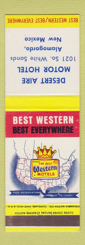 Matchbook Cover - Best Western Desert Aire Alamogordo NM