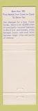 Matchbook Cover - Best Western Sands Motor Lodge Gillette WY