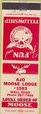 Matchbook Cover - Matchbook Cover Moose Lodge Ajo AZ