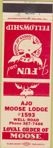 Matchbook Cover - Matchbook Cover Moose Lodge Ajo AZ