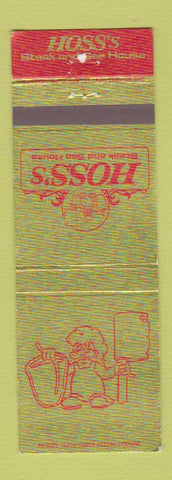 Matchbook Cover - Hoss's Steak Dubois Altoona Greensburg Bedford PA