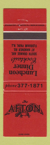 Matchbook Cover - The Afton Restaurant Florham Park NJ