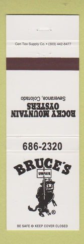 Matchbook Cover - Bruce's Rocky Mountain Oysters Severance Colorado