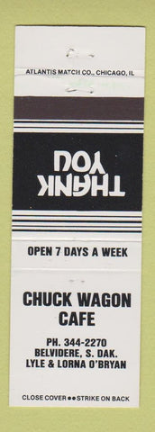 Matchbook Cover - Chuck Wagon Cafe Belvidere SD