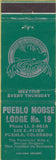 Matchbook Cover - Matchbook Cover Moose Lodge Pueblo CO