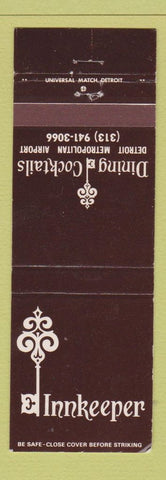 Matchbook Cover - Innkeeper Restaurant Detroit MI airport