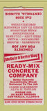 Matchbook Cover - Ready Mix Concrete Centralia IL BOBTAIL