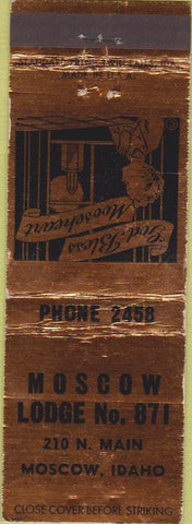Matchbook Cover - Matchbook Cover Moose Lodge Moscow ID