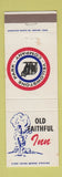 Matchbook Cover - Yellowstone Park Old Faithful Inn WEAR