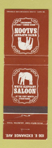 Matchbook Cover - White Elephant Saloon Fort Worth TX