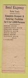 Matchbook Cover - Hotel Kingsway St Louis MO