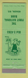 Matchbook Cover - First National Bank Menasha WI