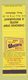 Matchbook Cover - Cherokee Strip Motel Restaurant Perry OK Best Western
