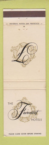 Matchbook Cover - Fairmont Hotels Dallas Atlanta San Francisco New Orleans