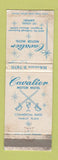 Matchbook Cover - Cavalier Motor Hotel St Louis MO POOR