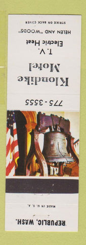 Matchbook Cover - Klondike Motel Republic WA