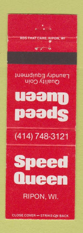 Matchbook Cover - Speed Queen Laundry Equipment Ripon WI