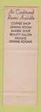 Matchbook Cover - Claridge Hotel St Louis MO