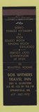Matchbook Cover - Bob Withers Travel Inn Springfield MO Route 66