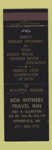 Matchbook Cover - Bob Withers Travel Inn Springfield MO Route 66