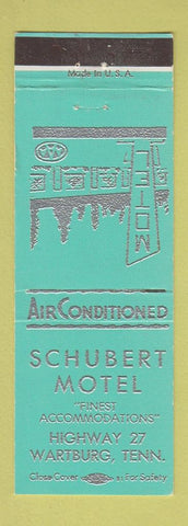 Matchbook Cover - Schubert Motel Wartburg TN