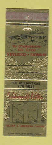 Matchbook Cover - Schneck's Villa Italian Jacksonwald PA