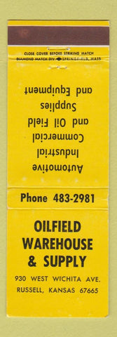 Matchbook Cover - Oilfield Warehouse Supply Russell KS oil field