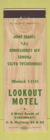Matchbook Cover - Lookout Motel Cincinnati OH