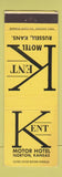 Matchbook Cover - Kent Motor Hotel Norton Russell KS