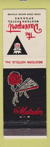 Matchbook Cover - Davenport Hotel Spokane WA Matador