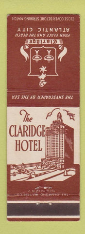 Matchbook Cover - Claridge Hotel Atlantic City NJ