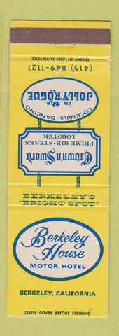Matchbook Cover - Berkeley House Motor Hotel Berkeley CA