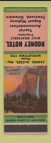 Matchbook Cover - Rodney Hotel Townsend DE