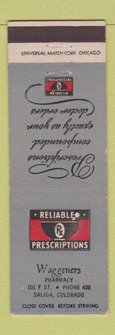 Matchbook Cover - Waggeners Drug Salida Colorado