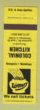 Matchbook Cover - Colonial Kitchen Chrisman IL