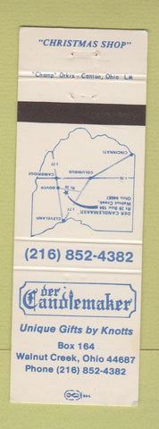 Matchbook Cover - Candlemaker Gifts Walnut Creek OH