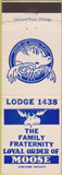 Matchbook Cover - Matchbook Cover Moose Lodge Jacksonville NC