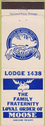Matchbook Cover - Matchbook Cover Moose Lodge Jacksonville NC